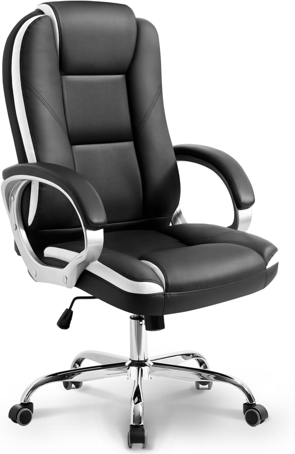 Black PU Leather Ergonomic Executive Office Chair - Platinum-Level Office Chairs