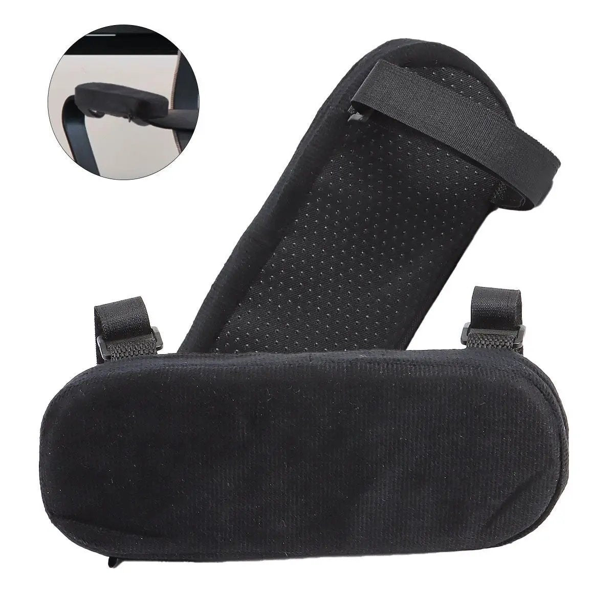 2 Pack Office Chair Armrest Pads Covers Black Arm Rest Covers for Office Chairs