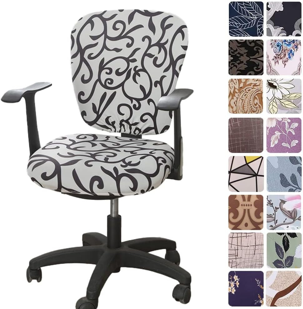 Melaluxe Computer Office Chair Covers - Protective & Stretchable Universal Chair Cover Stretch Rotating Chair Slipcover