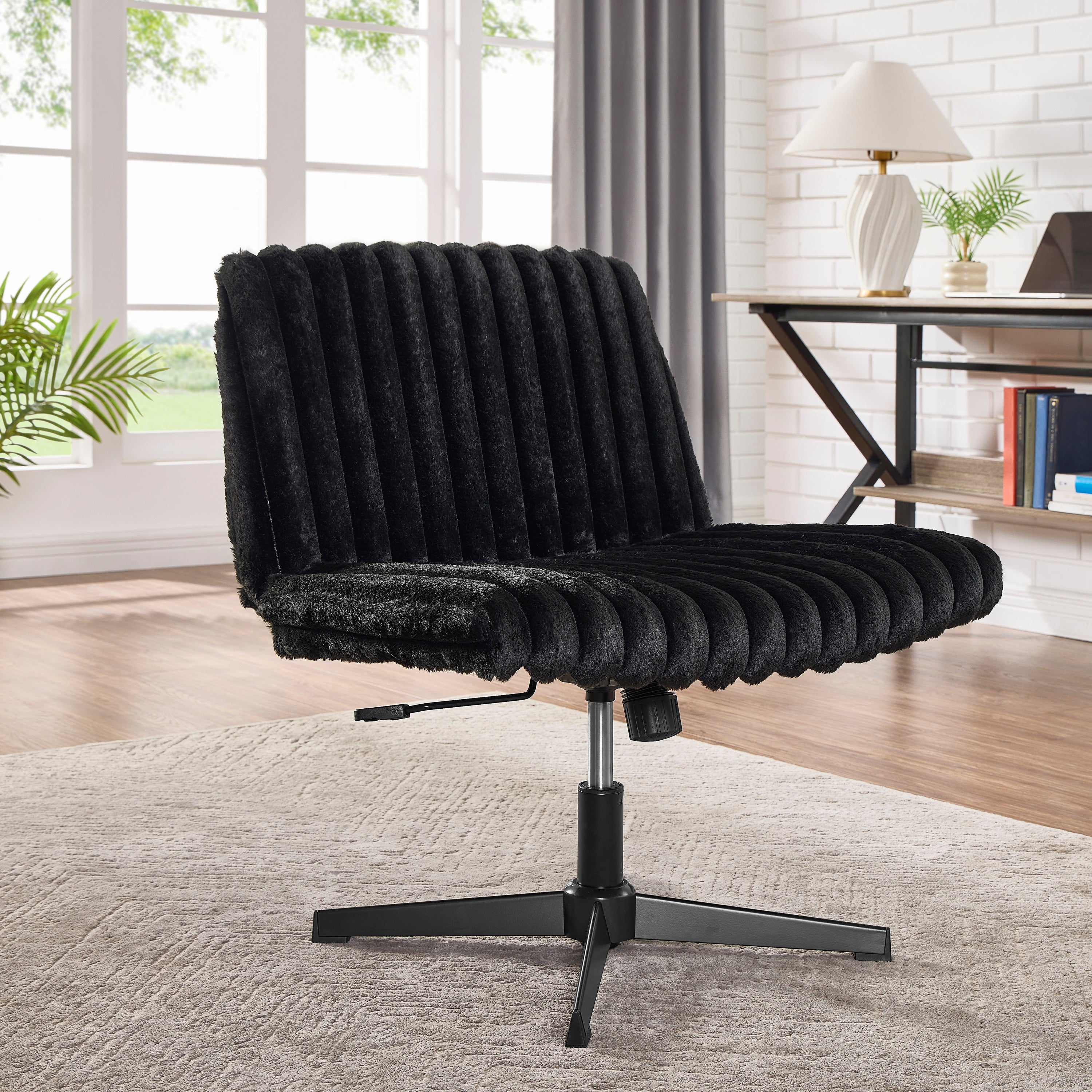 Blynn Luxurious Adjustable Swivel Chair With Wide Criss Cross Seat - Platinum-Level Office Chairs