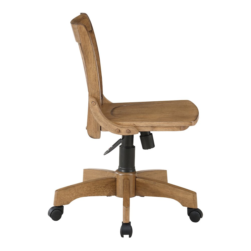 Deluxe Armless Wood Bankers Chair by Platinum-Level Office Chairs