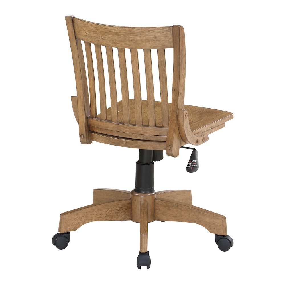 Deluxe Armless Wood Bankers Chair by Platinum-Level Office Chairs