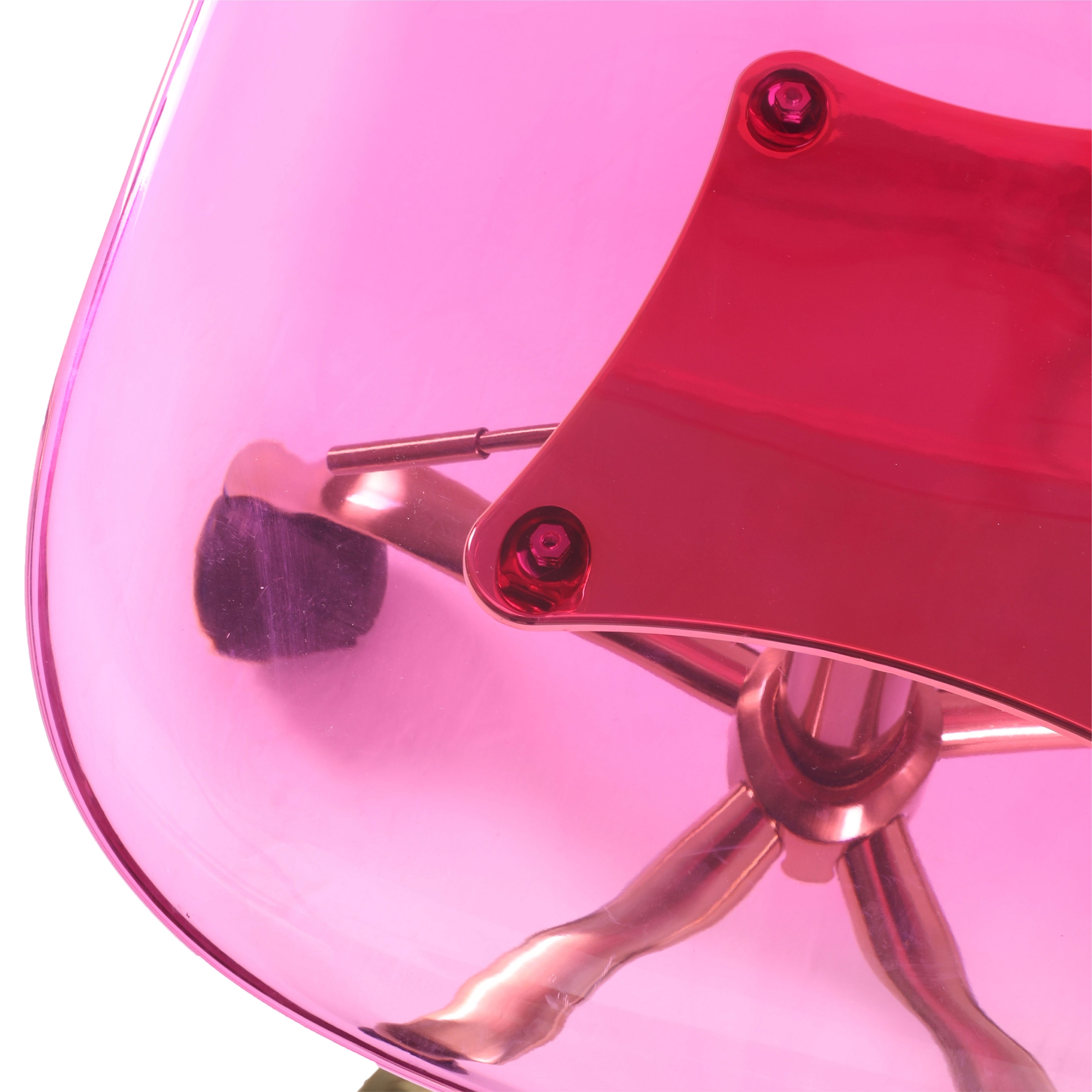 Mainstays Acrylic Rolling Office Chair, Purple, High Back, Adjustable Height