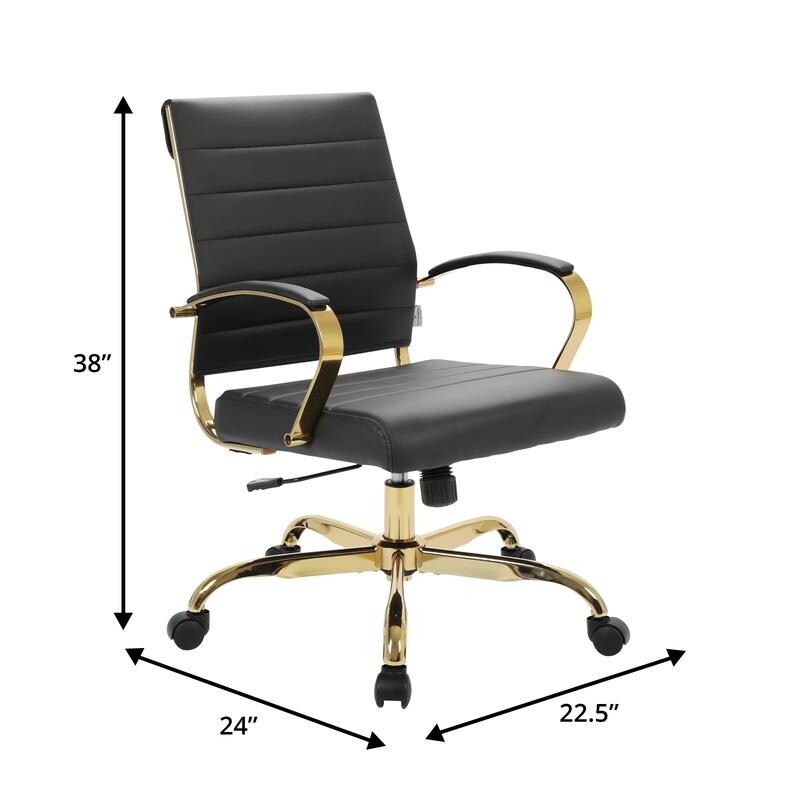 Benmar black leather office chairs – view 11