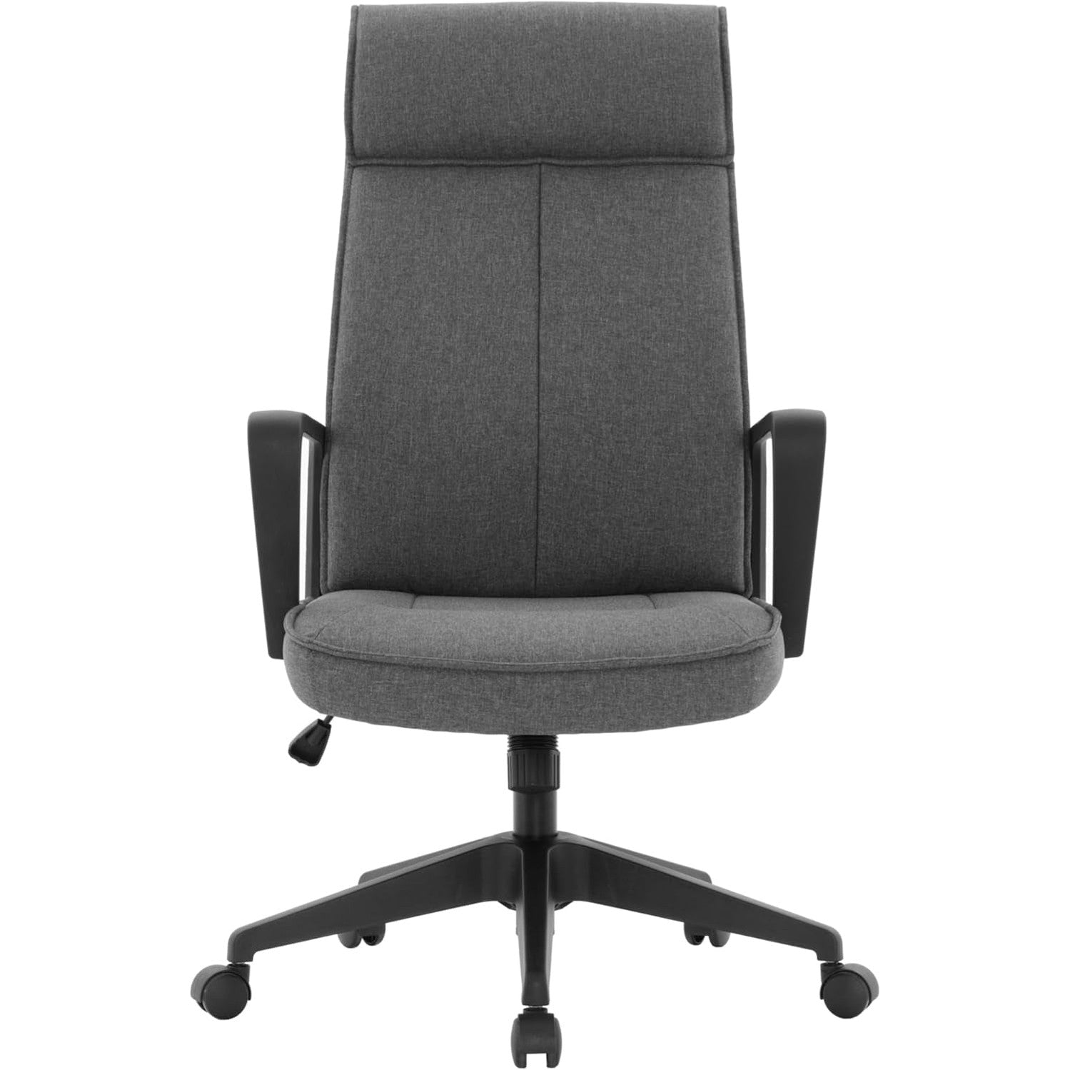 Leisuremod Ergonomic Office Chair High-Back Polyester Adjustable Height Swivel and Tilt with Double Wheel Casters Aiaria Collection in Charcoal