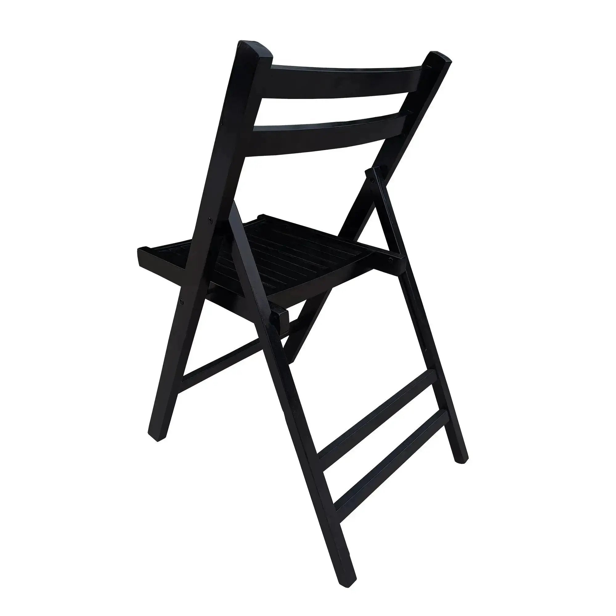 Black Solid Wood Folding Chairs - Set of 4, Compact & Durable - Platinum-Level Office Chairs