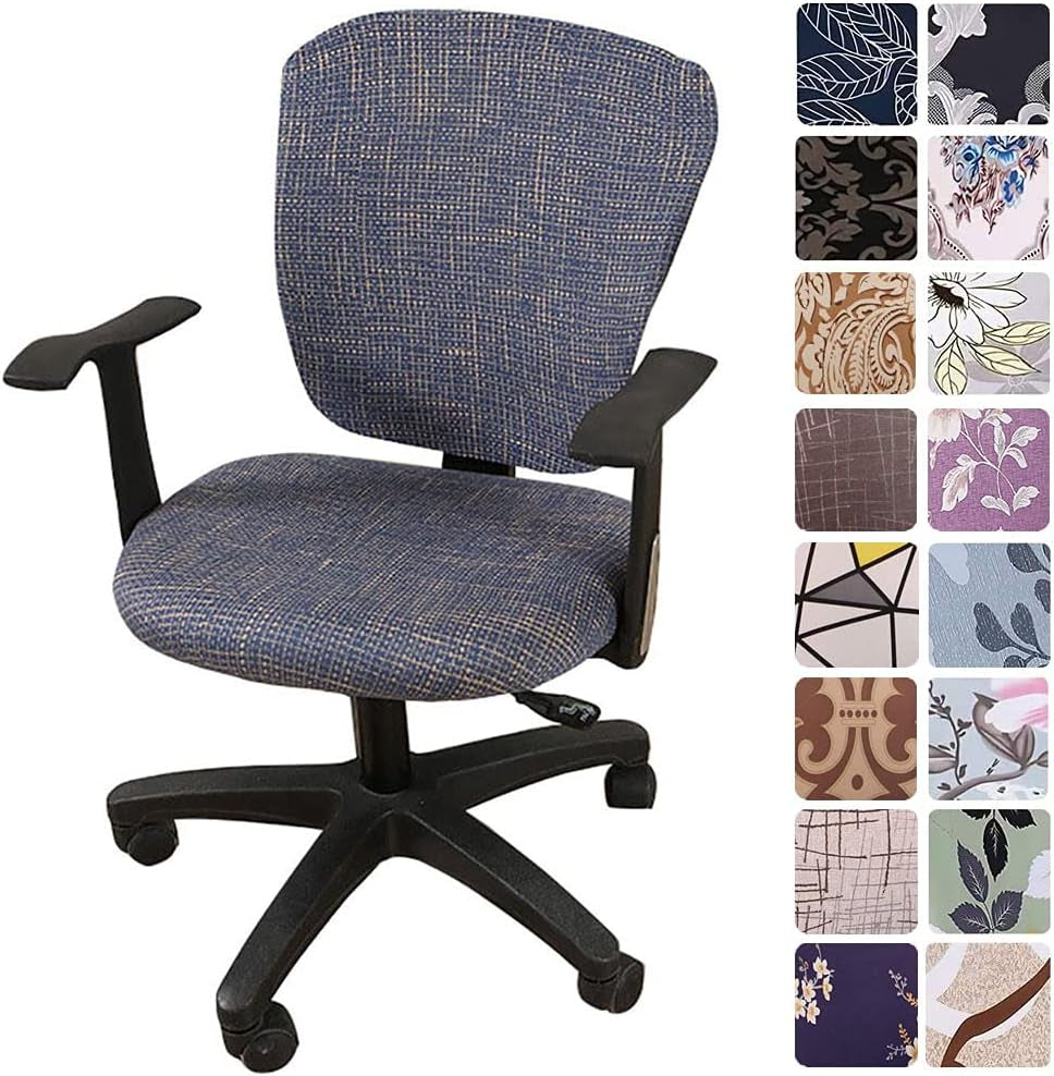 Melaluxe Computer Office Chair Covers - Protective & Stretchable Universal Chair Cover Stretch Rotating Chair Slipcover