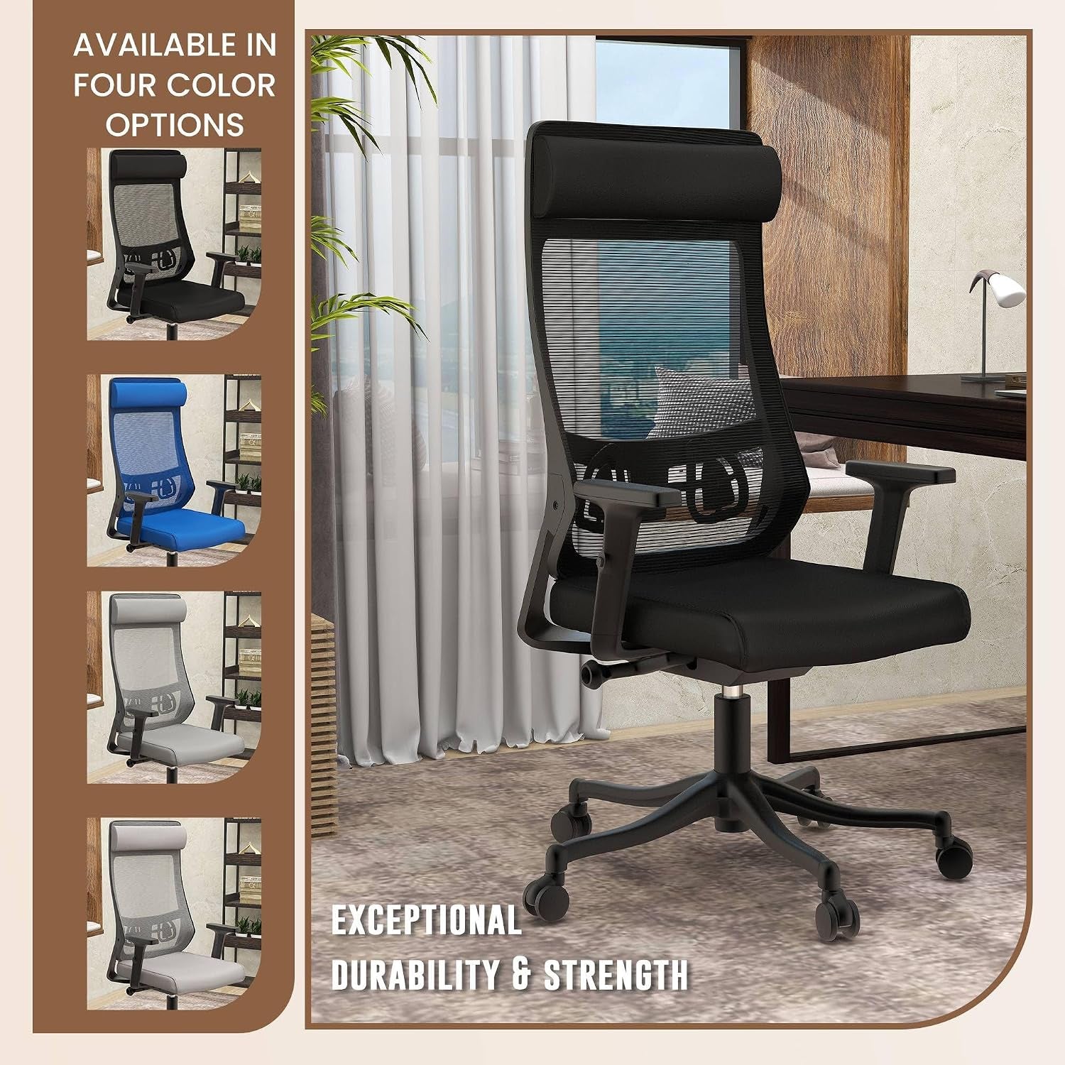 Premium Ergonomic Office Chair With Lumbar Support Height Adjustability