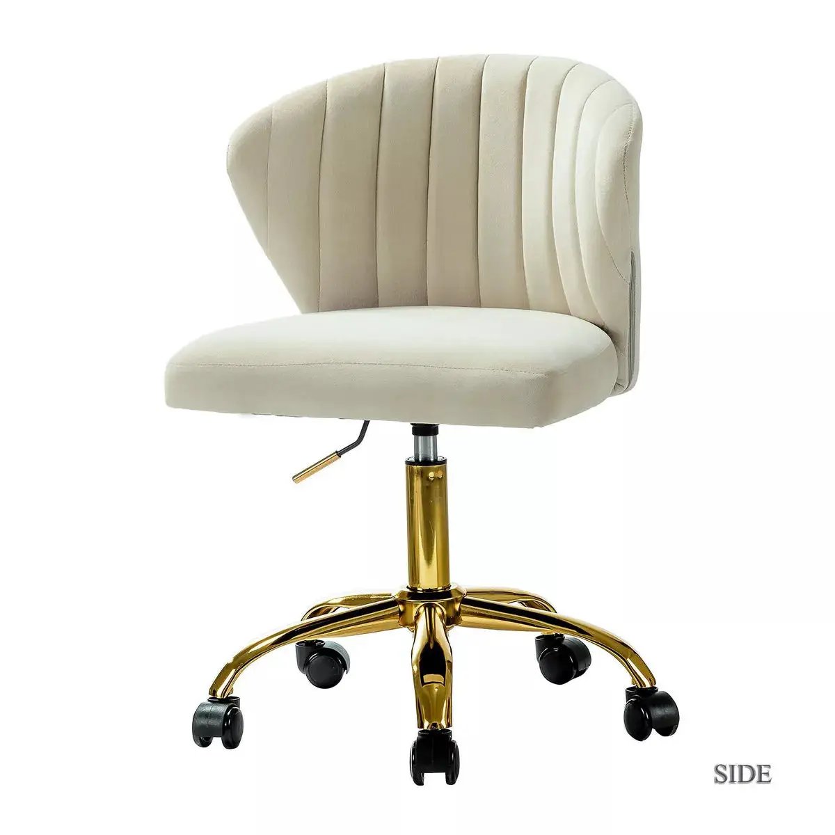 Ilia Comtemperary Swivel Office Chair with Channel Tufted Back | Karat Home