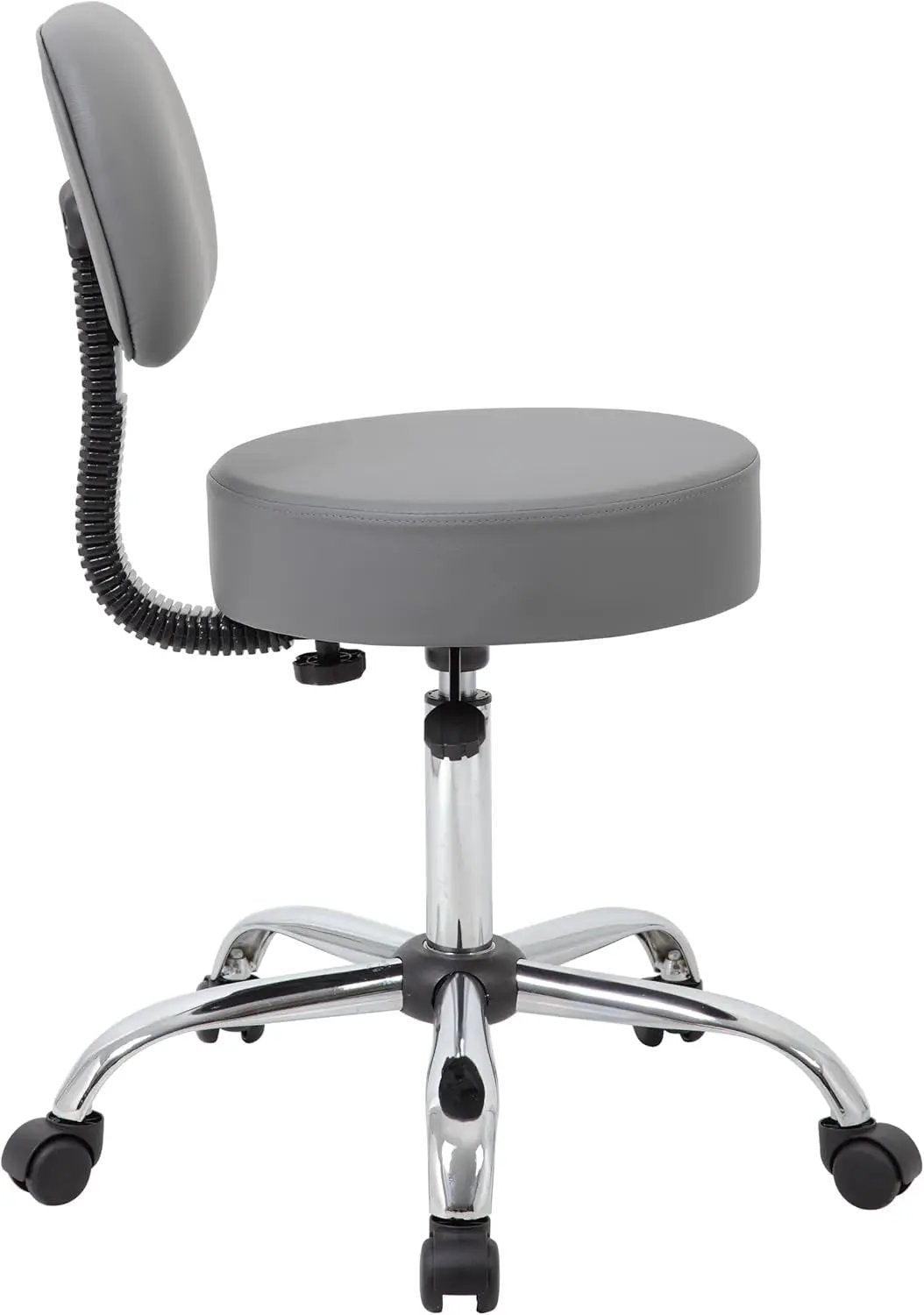 Boss Office Products Be Well Spa Professional Adjustable Drafting Stool with Back, Grey (B245-GY) by Manufacturer.