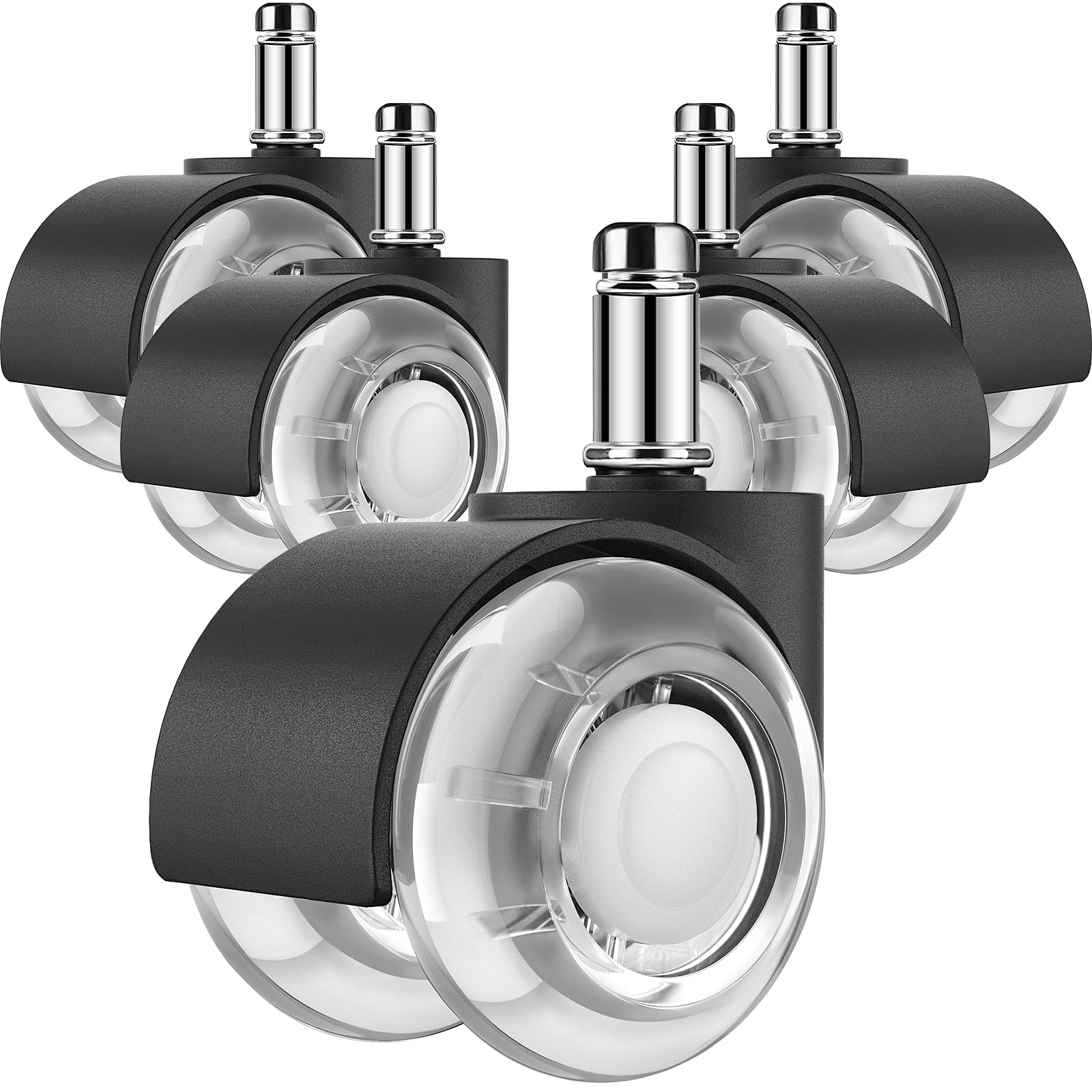 MaxGear 2 Inch Chair Wheels, Rolling Casters, Universal Fit Set Of 5