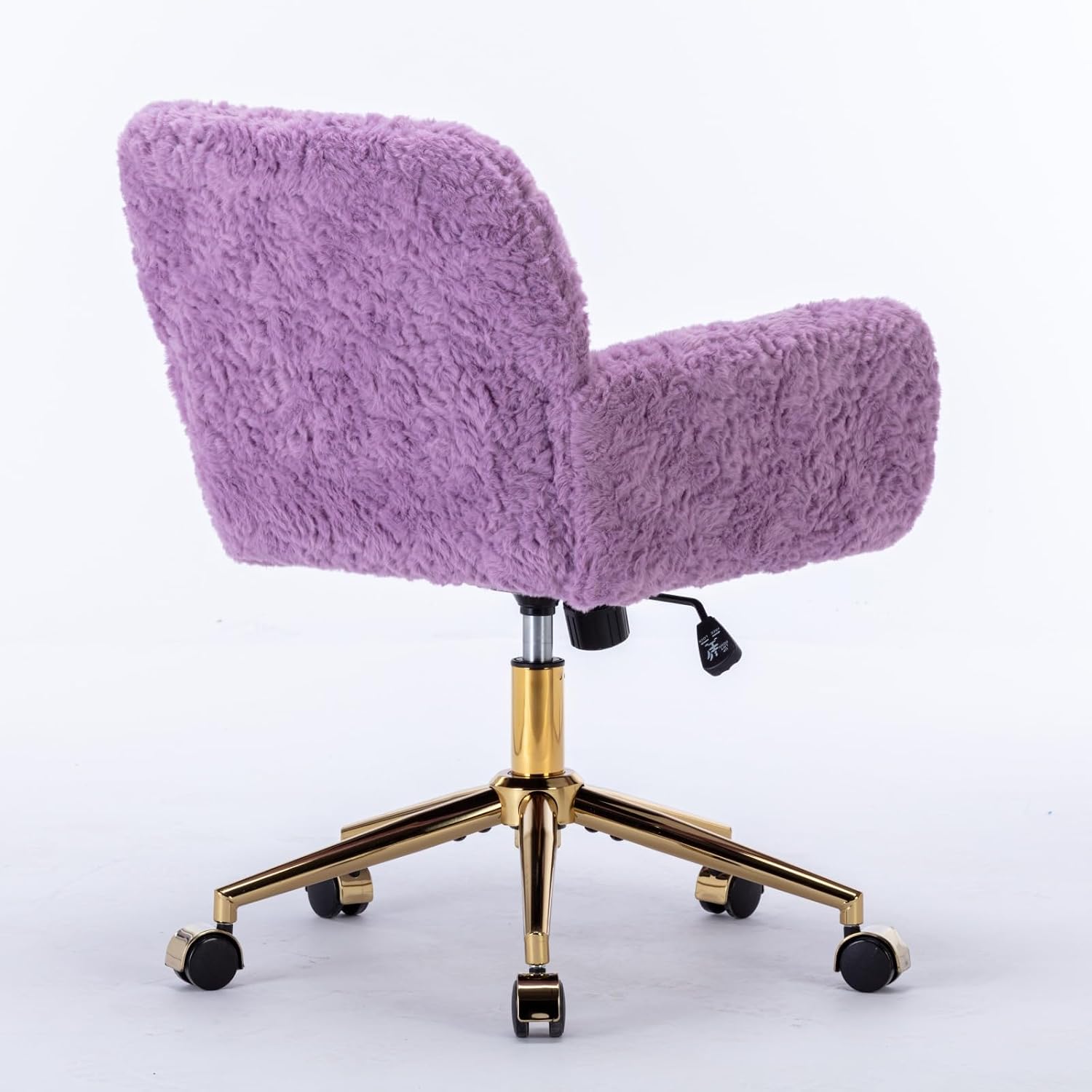 A&A Furniture Violet Velvet Chair, Golden Metal Base - Platinum-Level Office Chairs