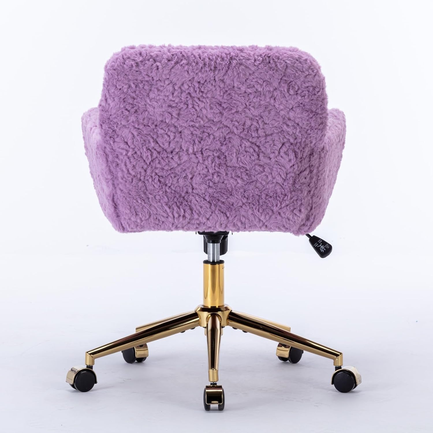 A&A Furniture Violet Velvet Chair, Golden Metal Base - Platinum-Level Office Chairs