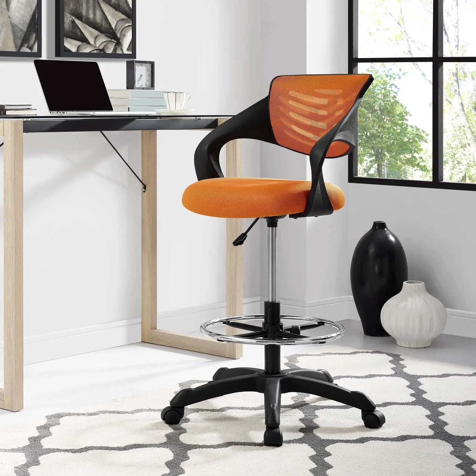 Modway Thrive Ergonomic Drafting Chair for Standing Desks