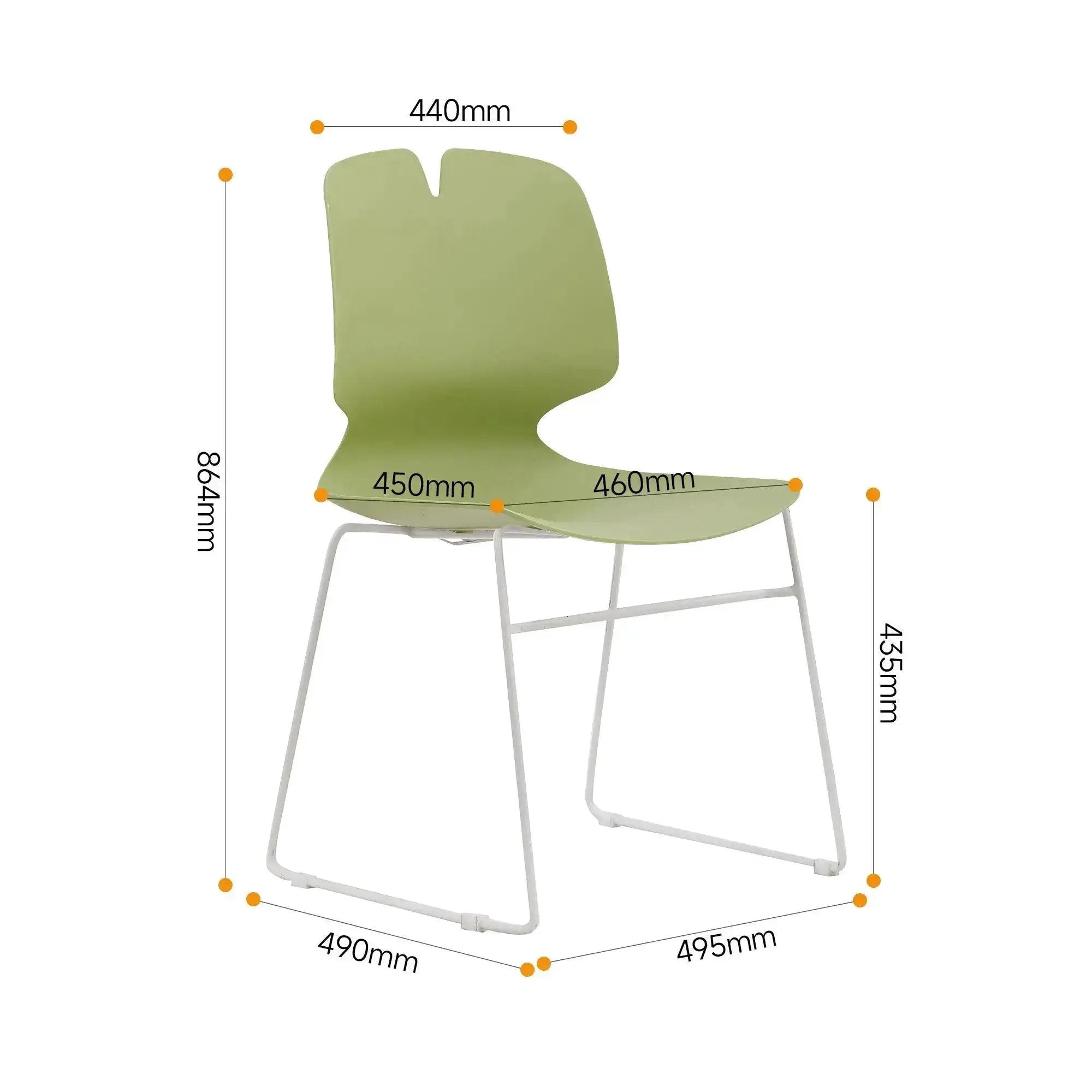 Green Stackable Office Chairs with Polypropylene Build - Platinum-Level Office Chairs