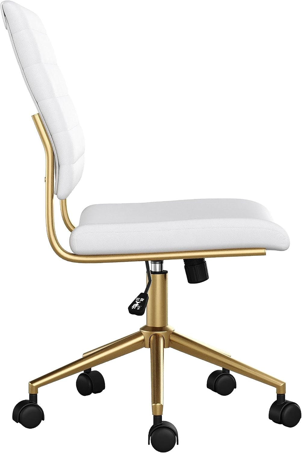 Martha Stewart Ivy Upholstered Office Chair, White