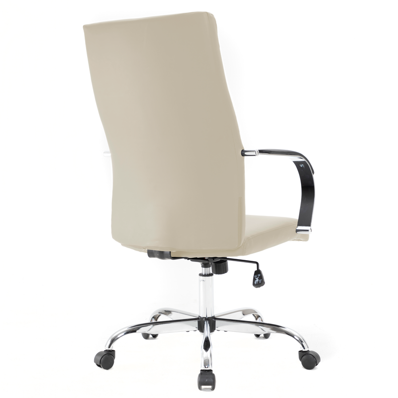 20 PCS Sonora Ergonomic High-Back Leather Desk Office Chair with Chrome Base and Tilt for Home Office - Tan