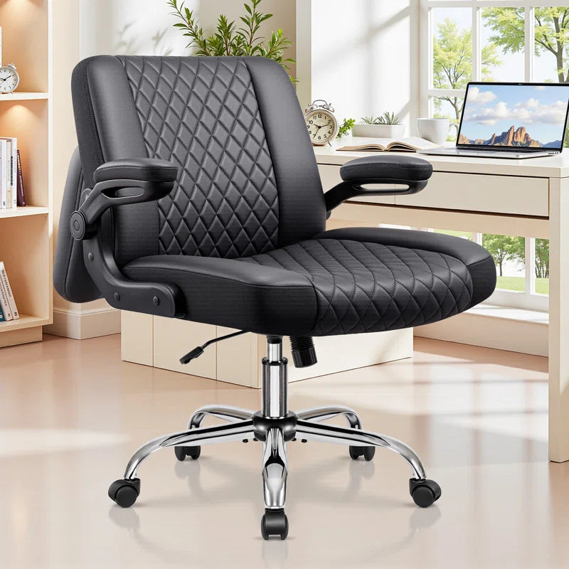 Big and Tall Office Chair 400Lbs, Adjustable Lumbar Support Executive Office Chair