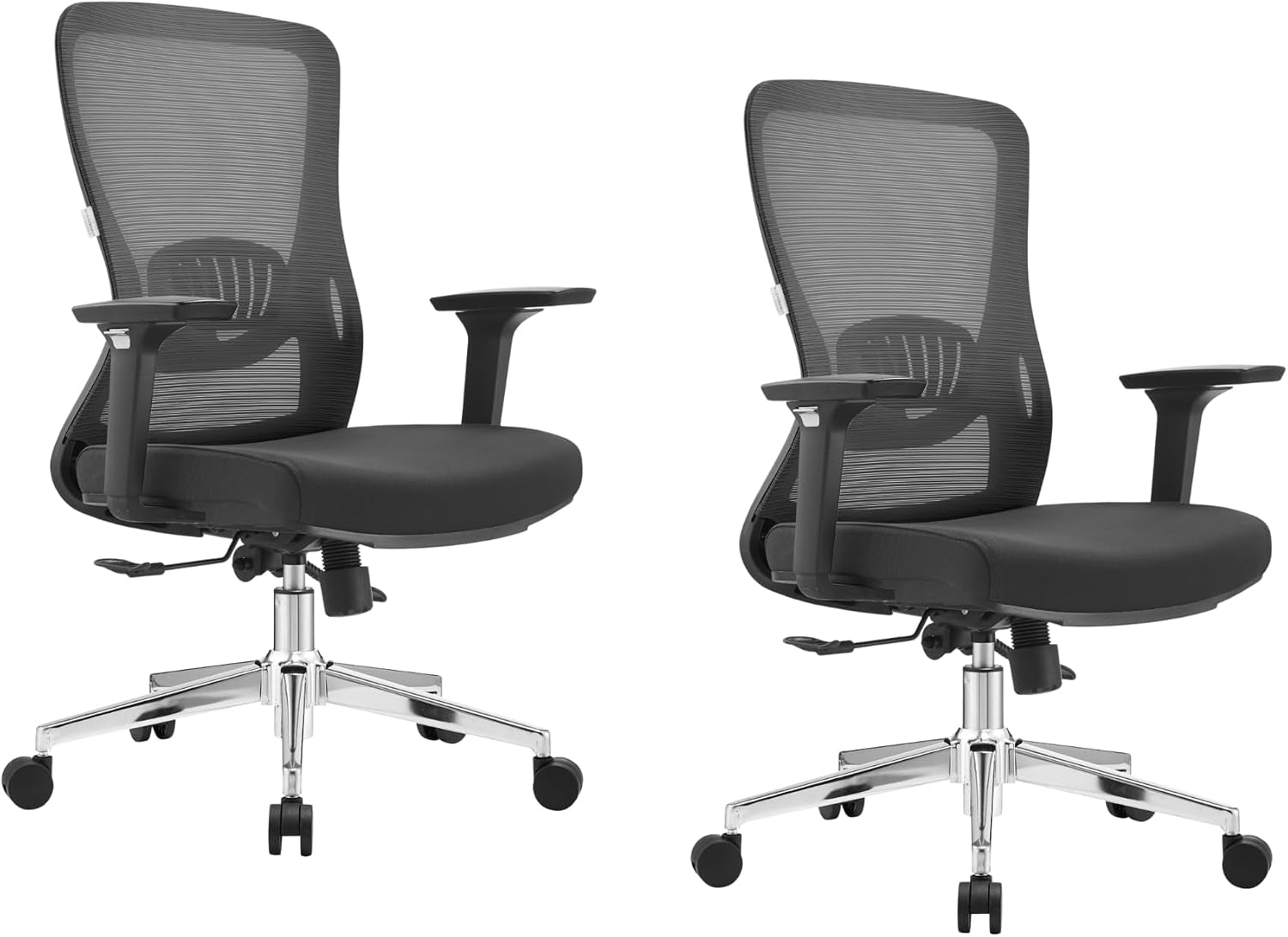 Leisuremod Ergonomic Office Chair Mid-Back Mesh Computer Adjustable Lumbar Support Conference Room Chair with Swivel and Tilt Adorit Series in Grey