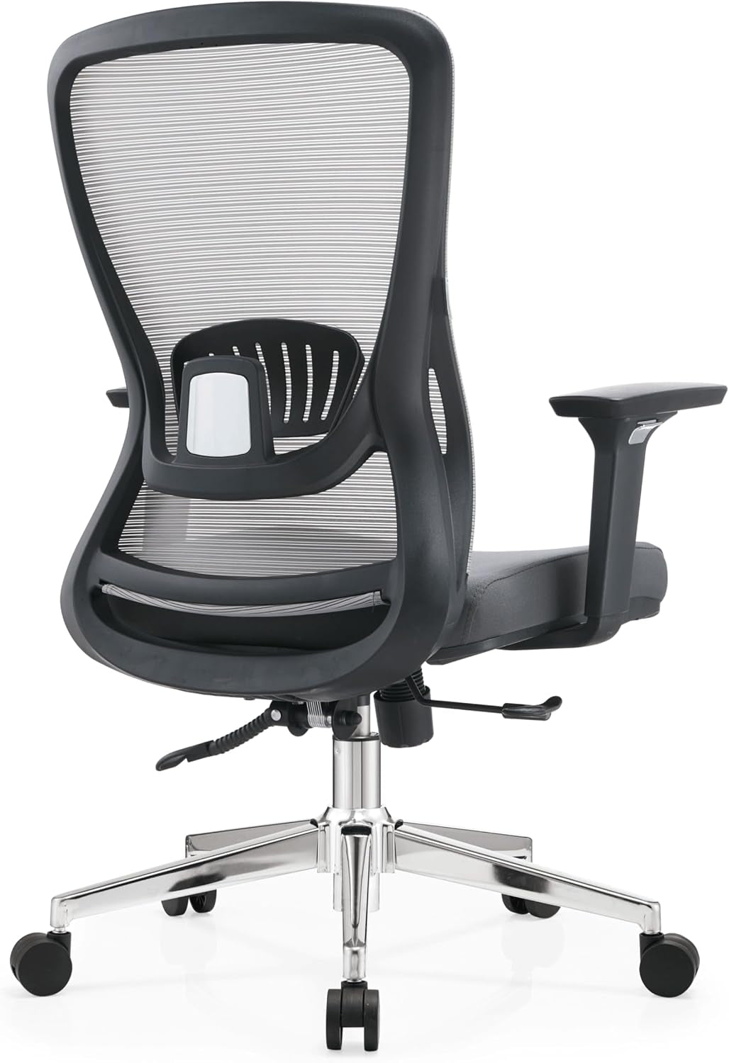 Leisuremod Ergonomic Office Chair Mid-Back Mesh Computer Adjustable Lumbar Support Conference Room Chair with Swivel and Tilt Adorit Series in Grey