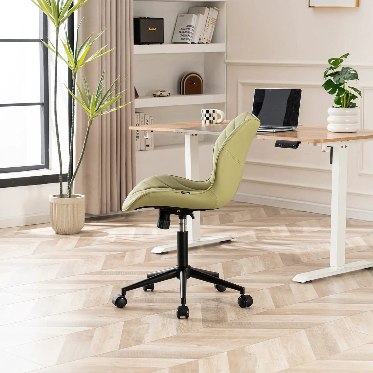 Swivel Armless Desk Chair Office Chairs Makeup Vanity Chair