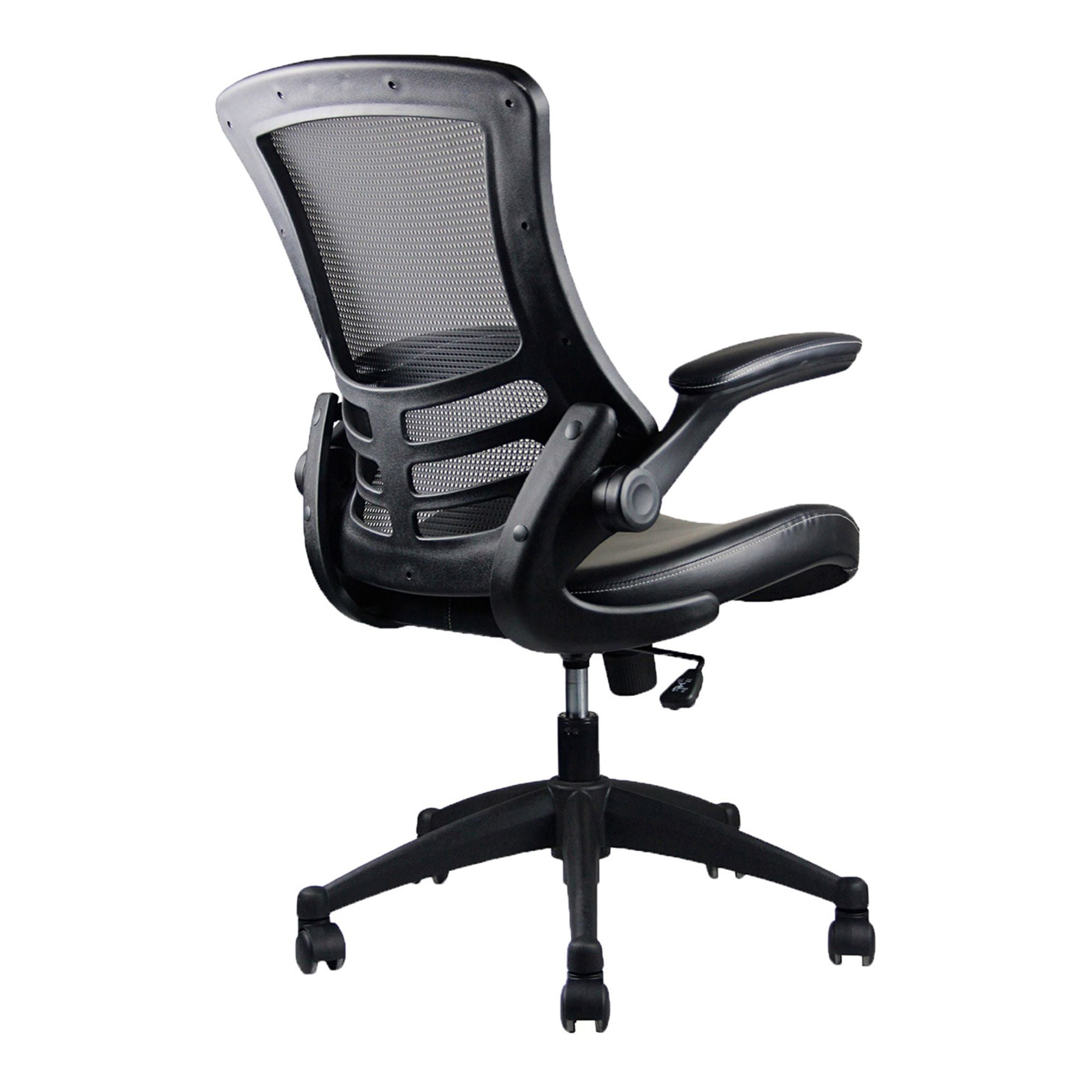 Techni Mobili mesh mid-back office chair, black, front view