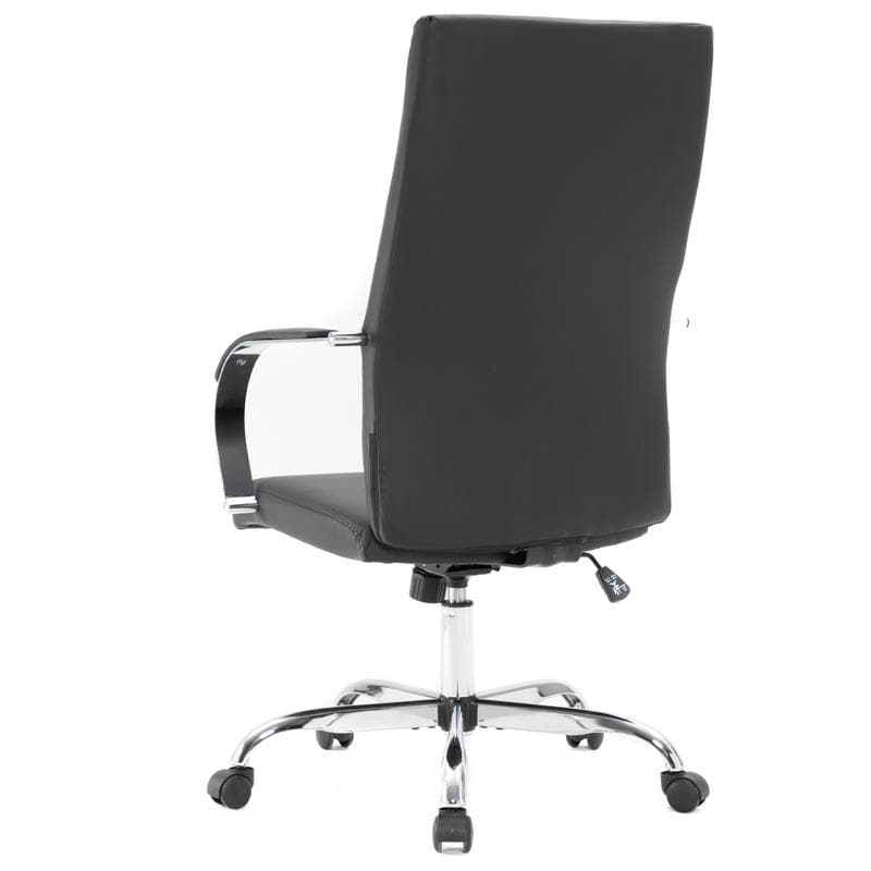 20 PCS Sonora Ergonomic High-Back Leather Desk Office Chair with Chrome Base and Tilt for Home Office - Black