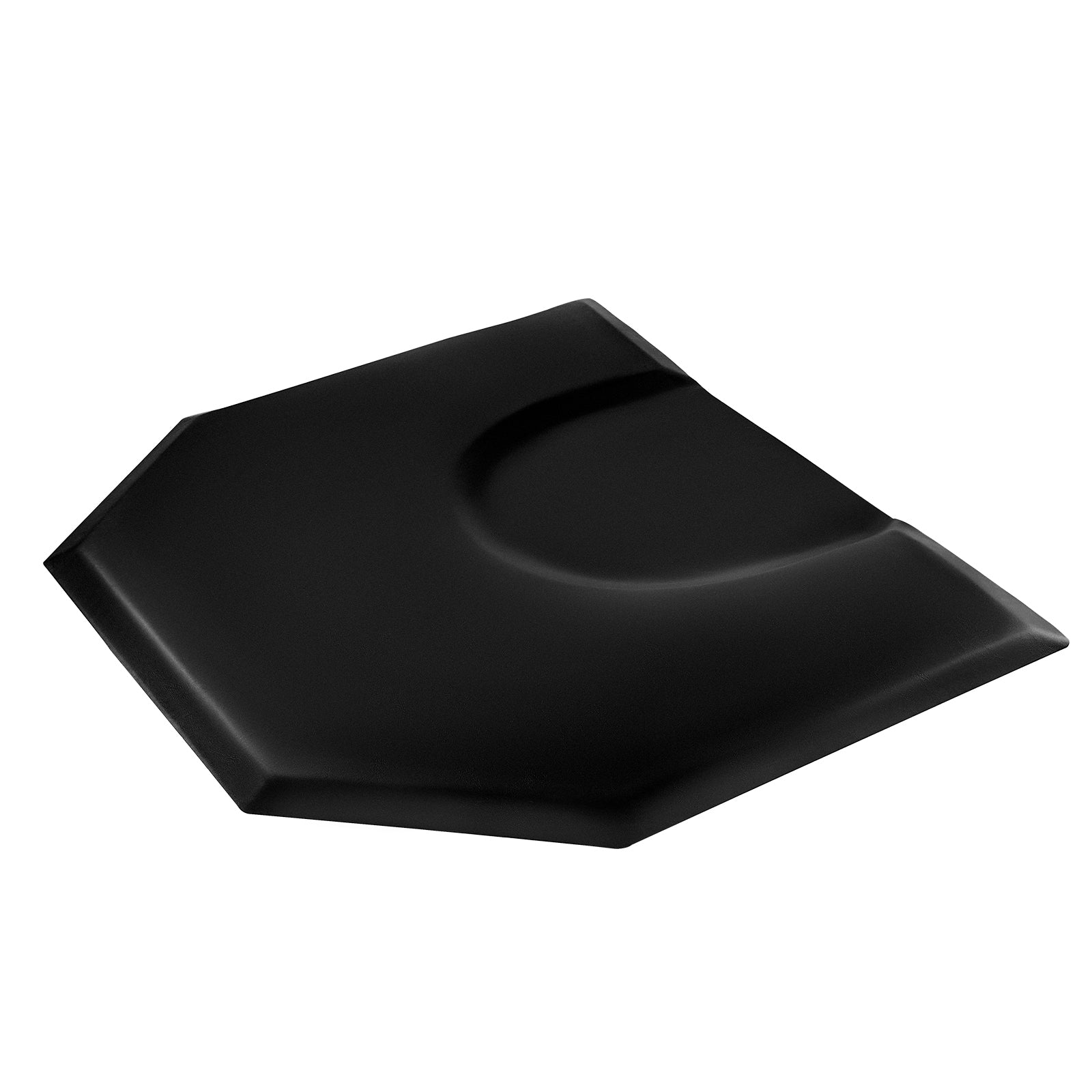 Hexagon Salon Anti Fatigue Mat, 59x48 in, Round Cut Out - Platinum-Level Office Chairs