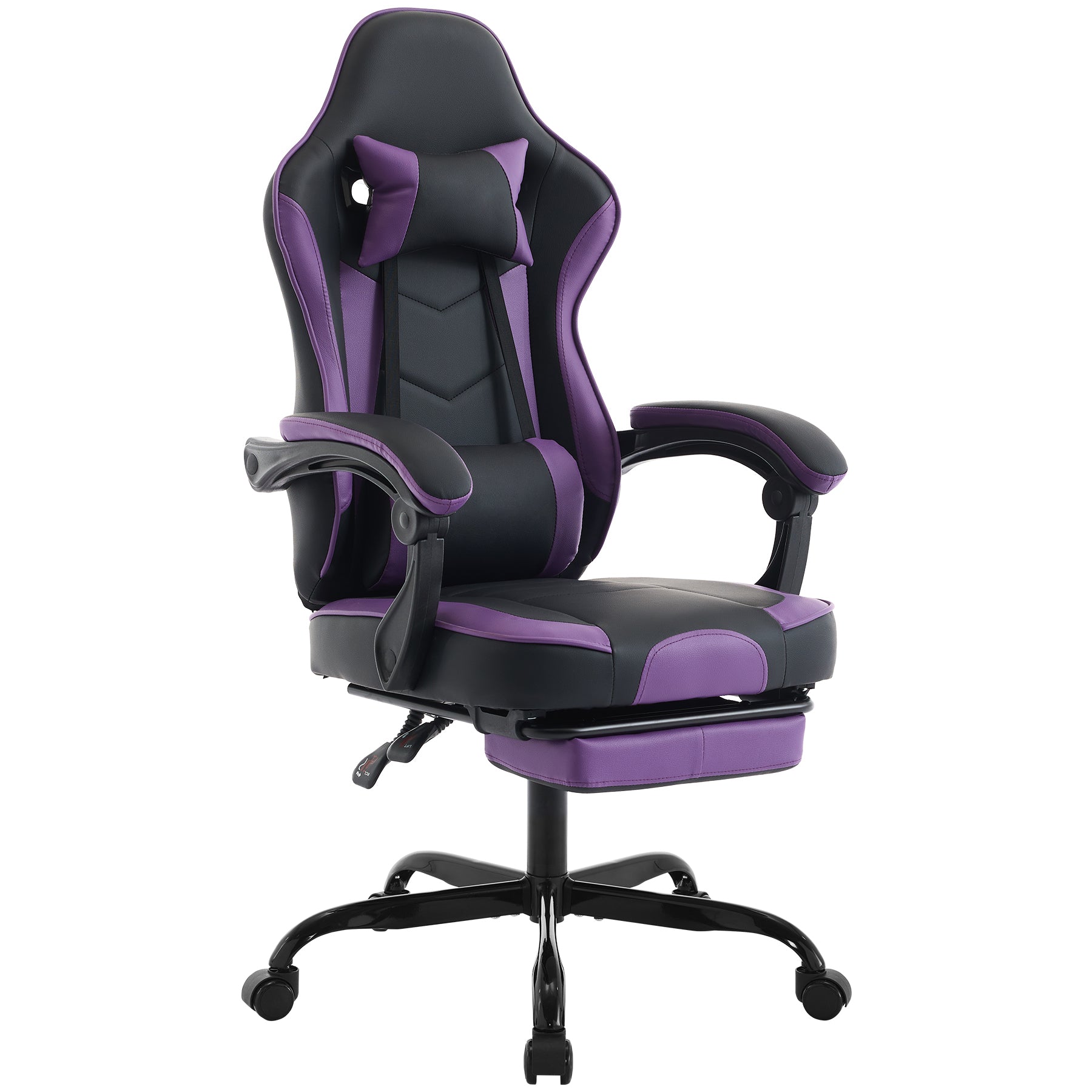 Gaming Chair With Footrest And Massaging Lumbar Support, Ergonomic Height Adjustable 300lb For Adults - Platinum-Level Office Chairs