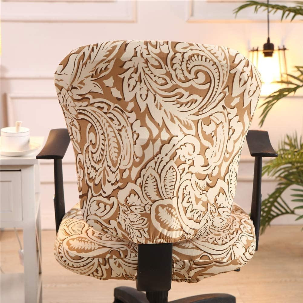 Melaluxe Computer Office Chair Covers - Protective & Stretchable Universal Chair Cover Stretch Rotating Chair Slipcover