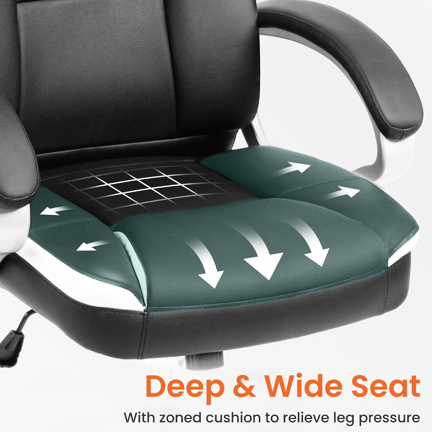 Black PU Leather Ergonomic Executive Office Chair - Platinum-Level Office Chairs