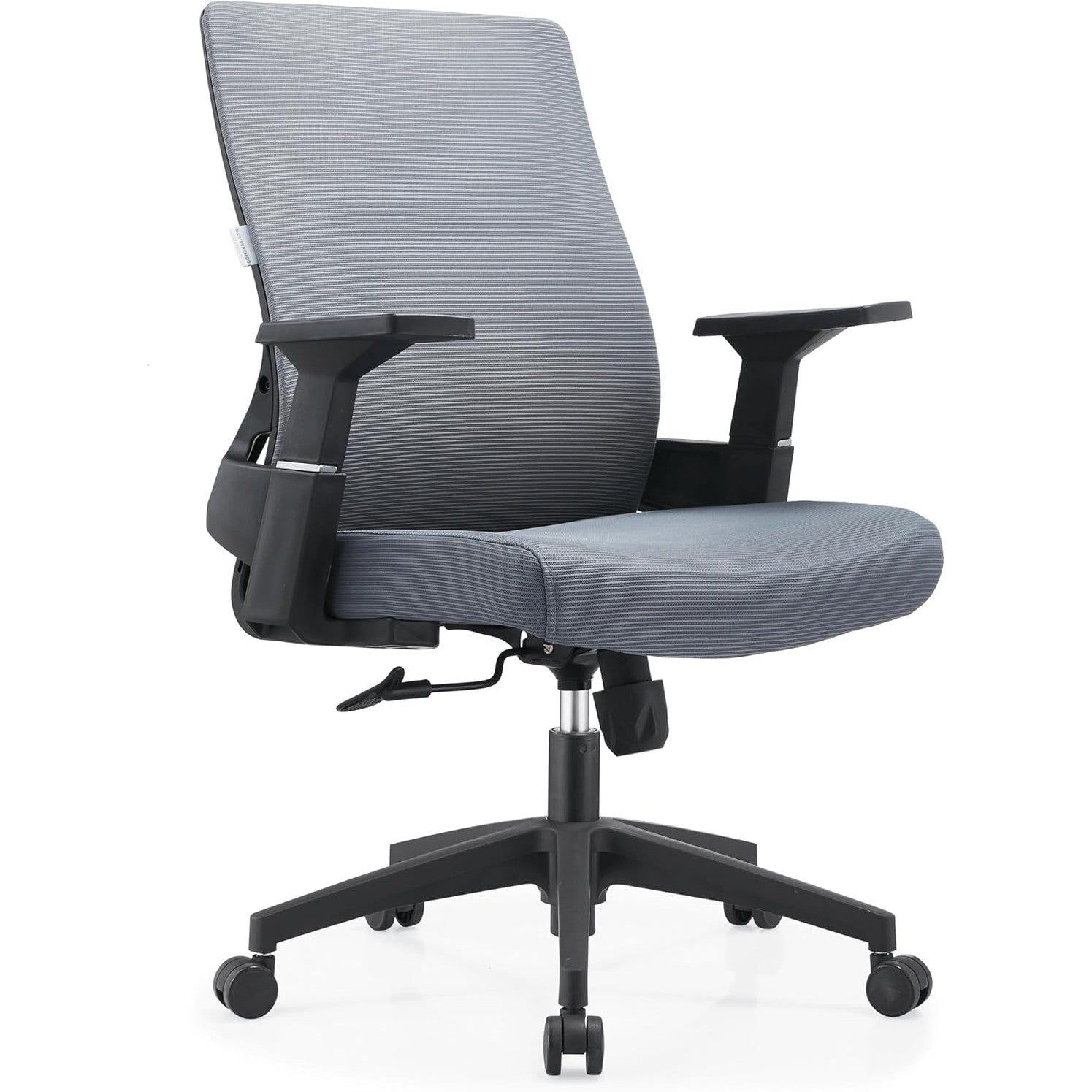 Leisuremod Ergonomic Office Chair, 360 Degree Swivel & Tilt with Rolling Wheels, Adjustable Height, Grey