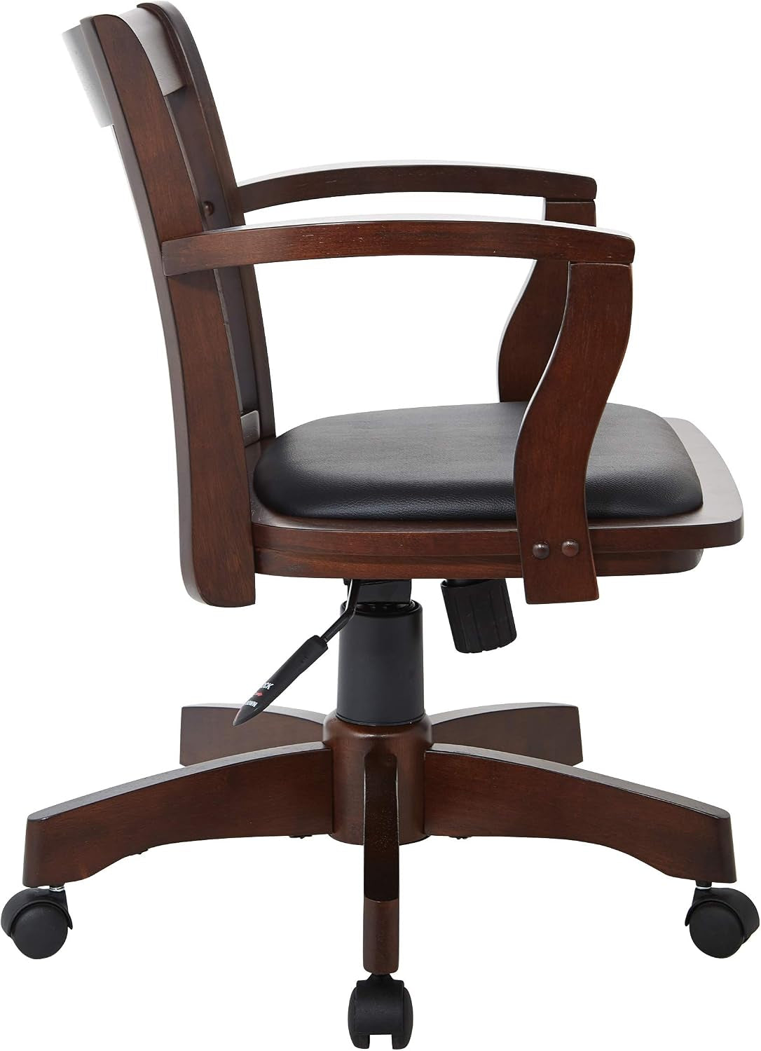 OSP Home Furnishings Deluxe Wood 19Th-Century Banker'S Desk Chair