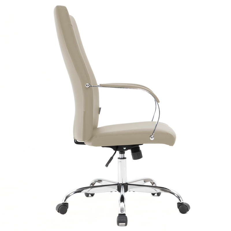 20 PCS Sonora Ergonomic High-Back Leather Desk Office Chair with Chrome Base and Tilt for Home Office - Tan