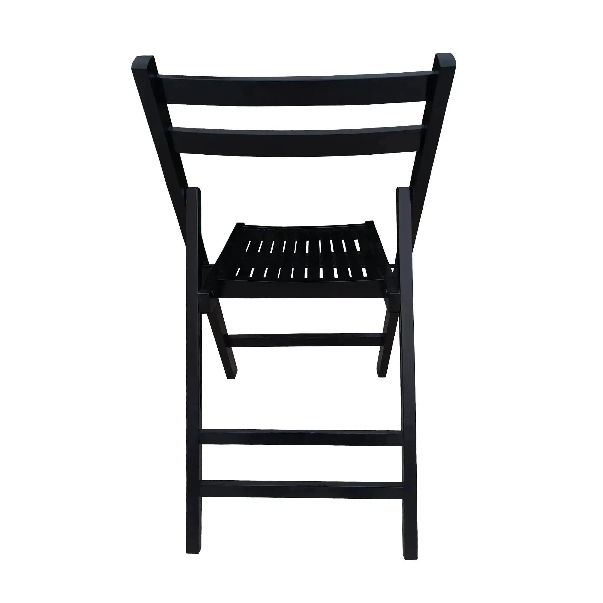 Black Solid Wood Folding Chairs - Set of 4, Compact & Durable - Platinum-Level Office Chairs