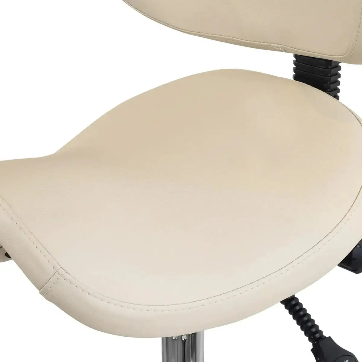Adjustable Black Saddle Stool With Wheels For Dental Office Salon Clinic Lab Ergonomic Tilt Chair ADS