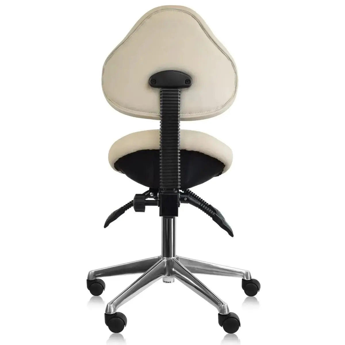 Adjustable Black Saddle Stool With Wheels For Dental Office Salon Clinic Lab Ergonomic Tilt Chair ADS