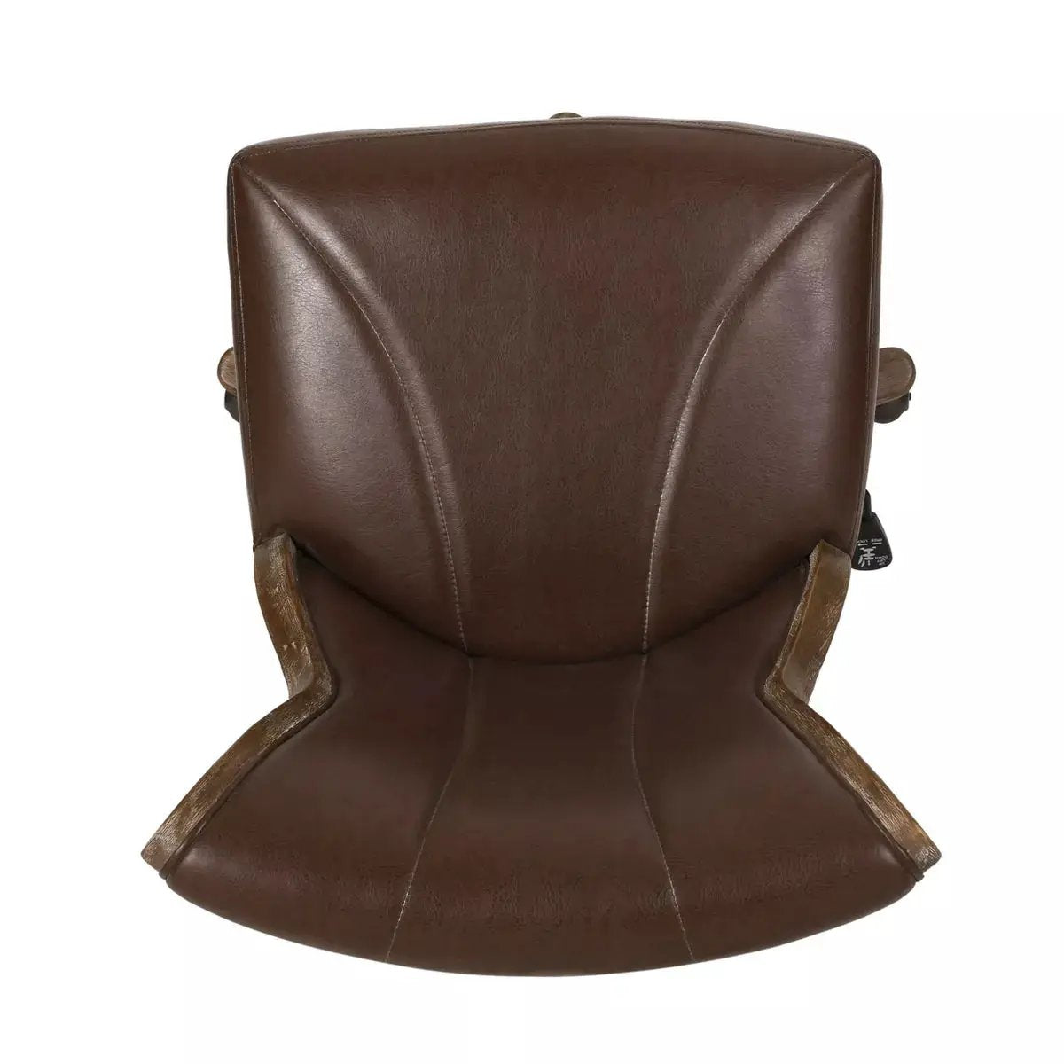Coulee Contemporary Upholstered Roll Back Swivel Office Chair Dark Brown/Natural - Christopher Knight Home: Ergonomic, Adjustable Height