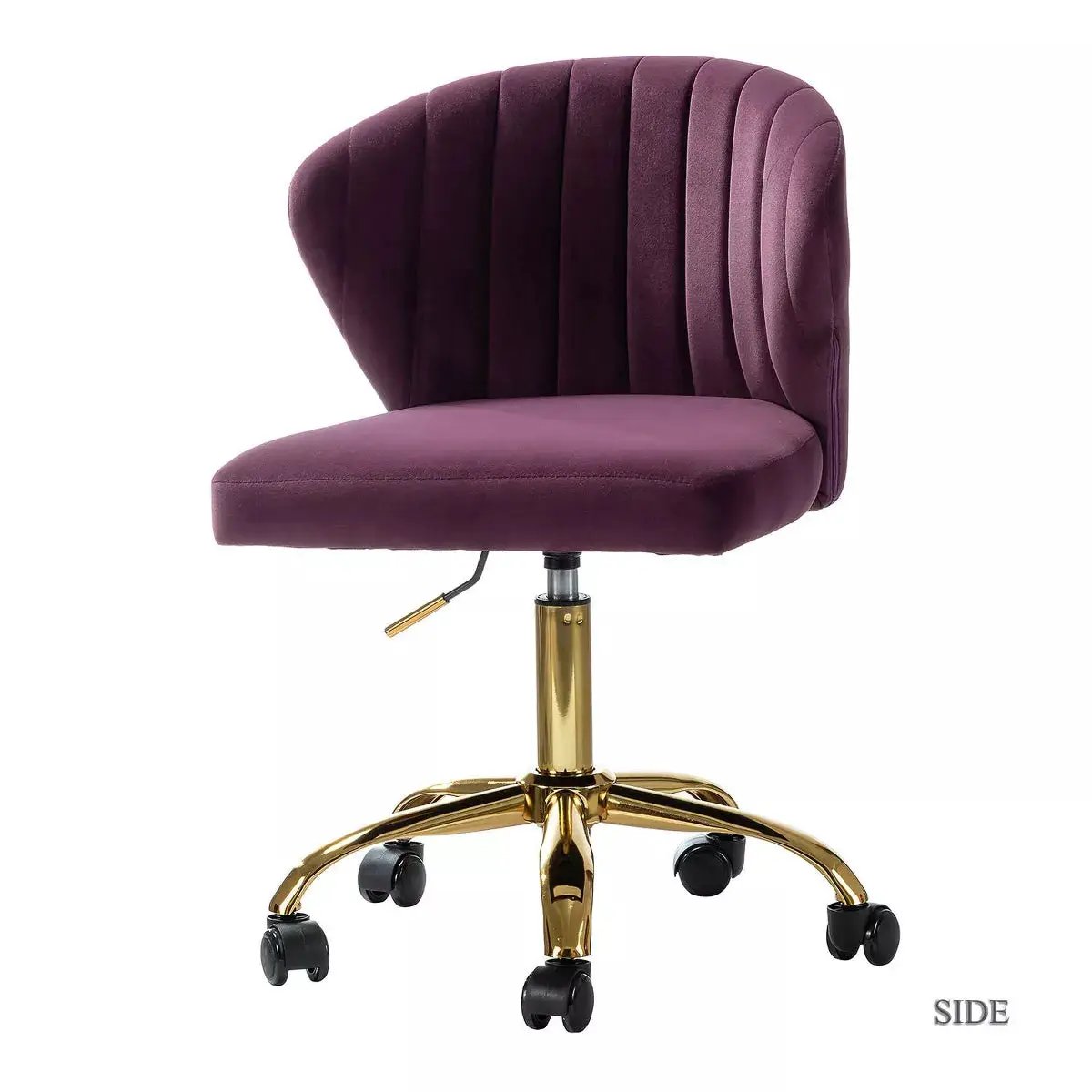 Ilia Comtemperary Swivel Office Chair with Channel Tufted Back | Karat Home