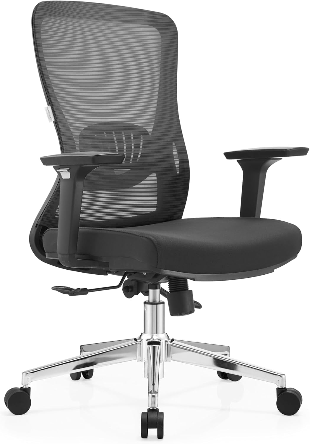 Leisuremod Ergonomic Office Chair Mid-Back Mesh Computer Adjustable Lumbar Support Conference Room Chair with Swivel and Tilt Adorit Series in Grey