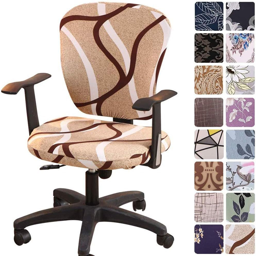 Melaluxe Computer Office Chair Covers - Protective & Stretchable Universal Chair Cover Stretch Rotating Chair Slipcover