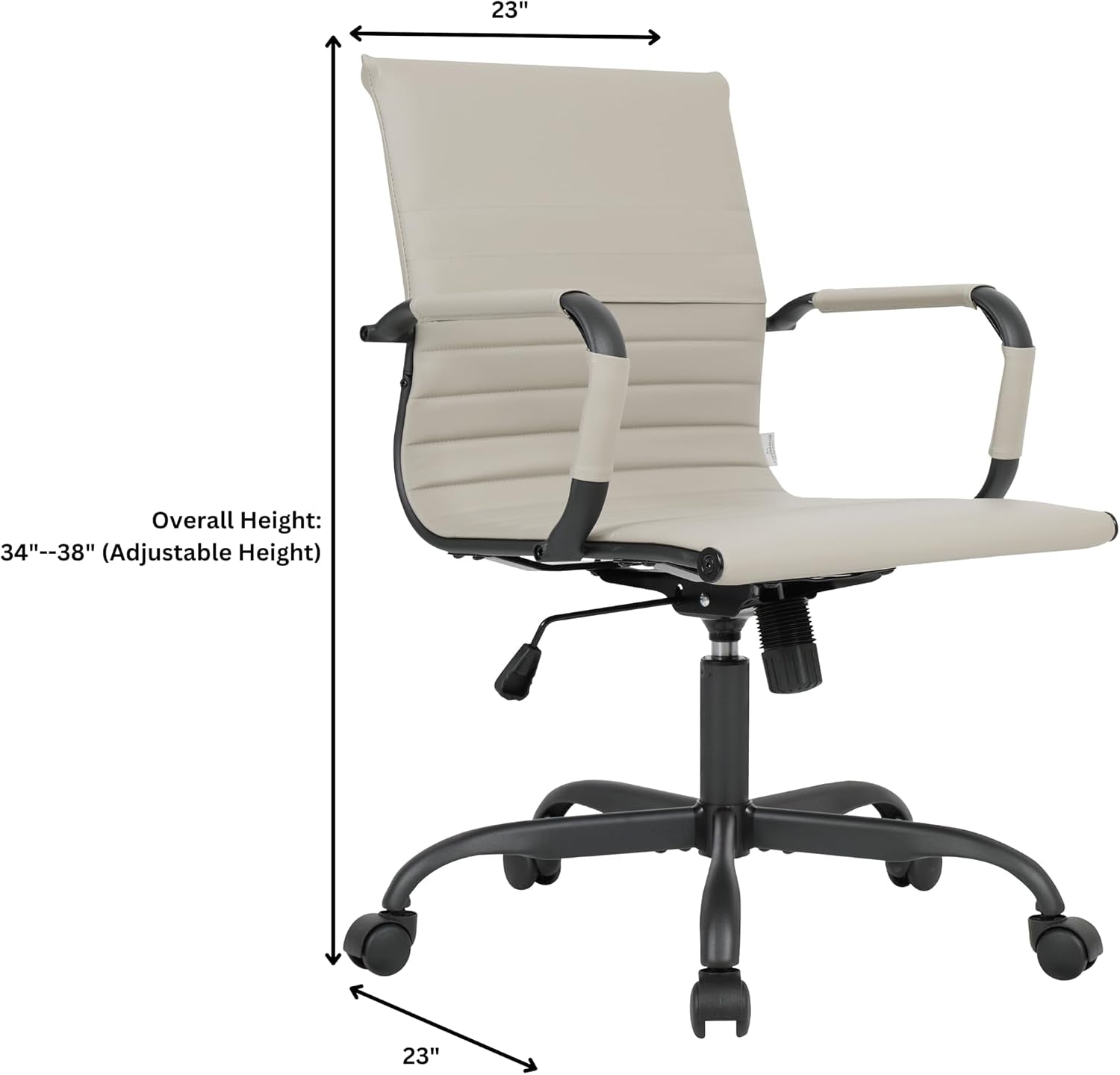 Ergonomic Leather Office Chair With Adjustable Tilt And Swivel Comfort