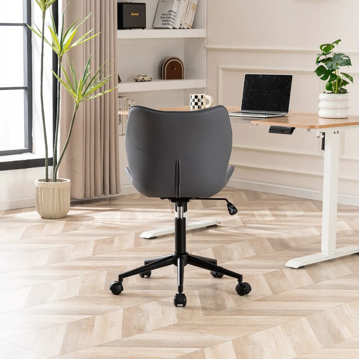 Swivel Armless Desk Chair Office Chairs Makeup Vanity Chair