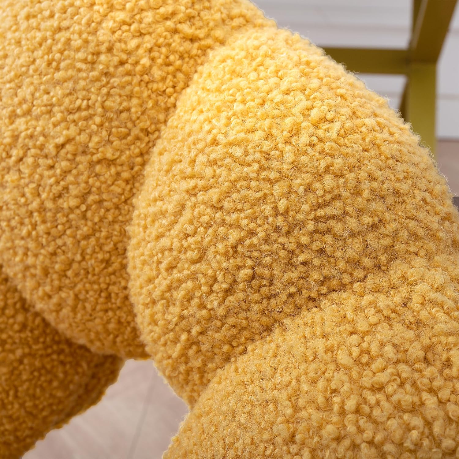 Teddy Fabric Adjustable Swivel Office Chair, Yellow - Platinum-Level Office Chairs