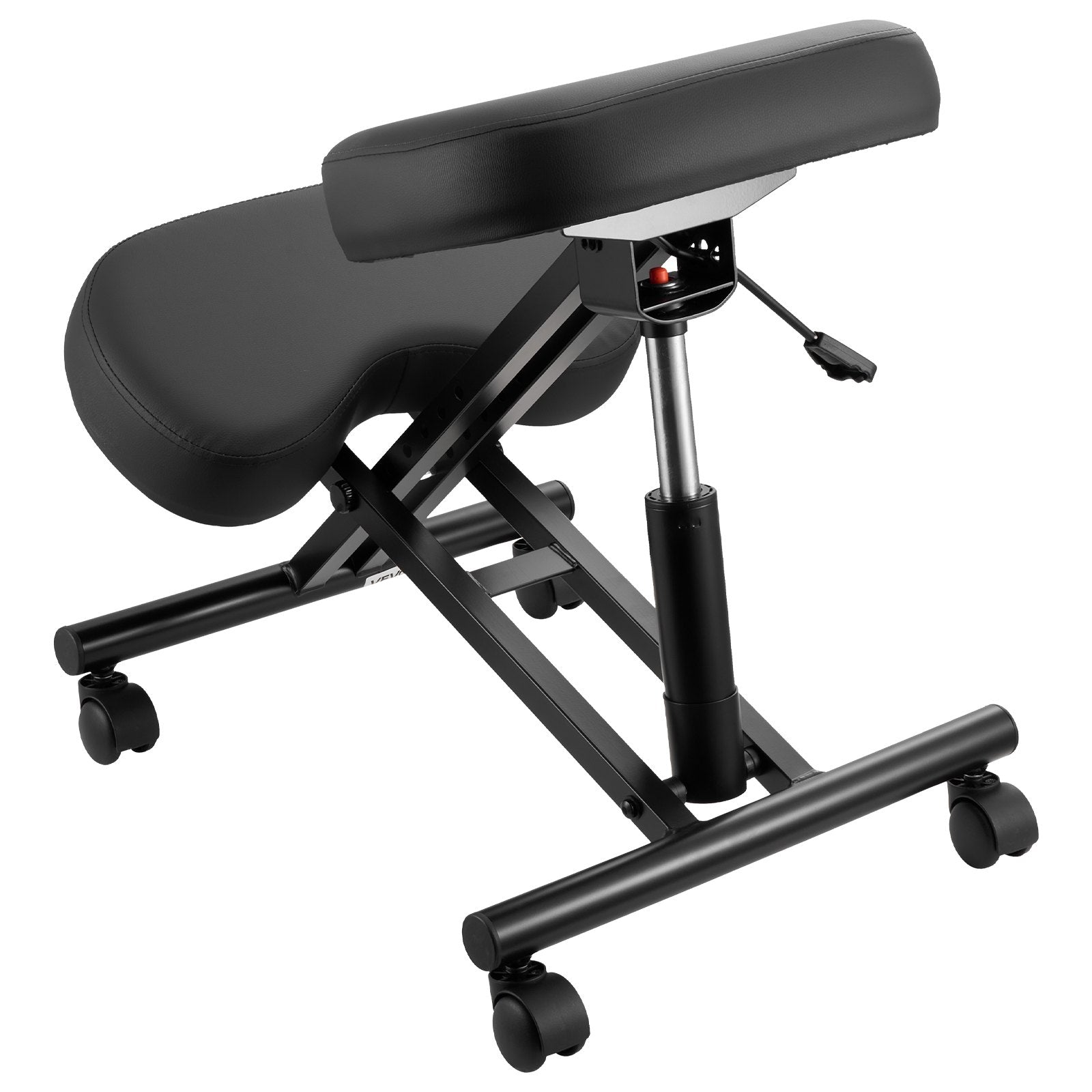 Black Rolling Kneeling Chair, X Shaped Ergonomic Posture Knee Chair
