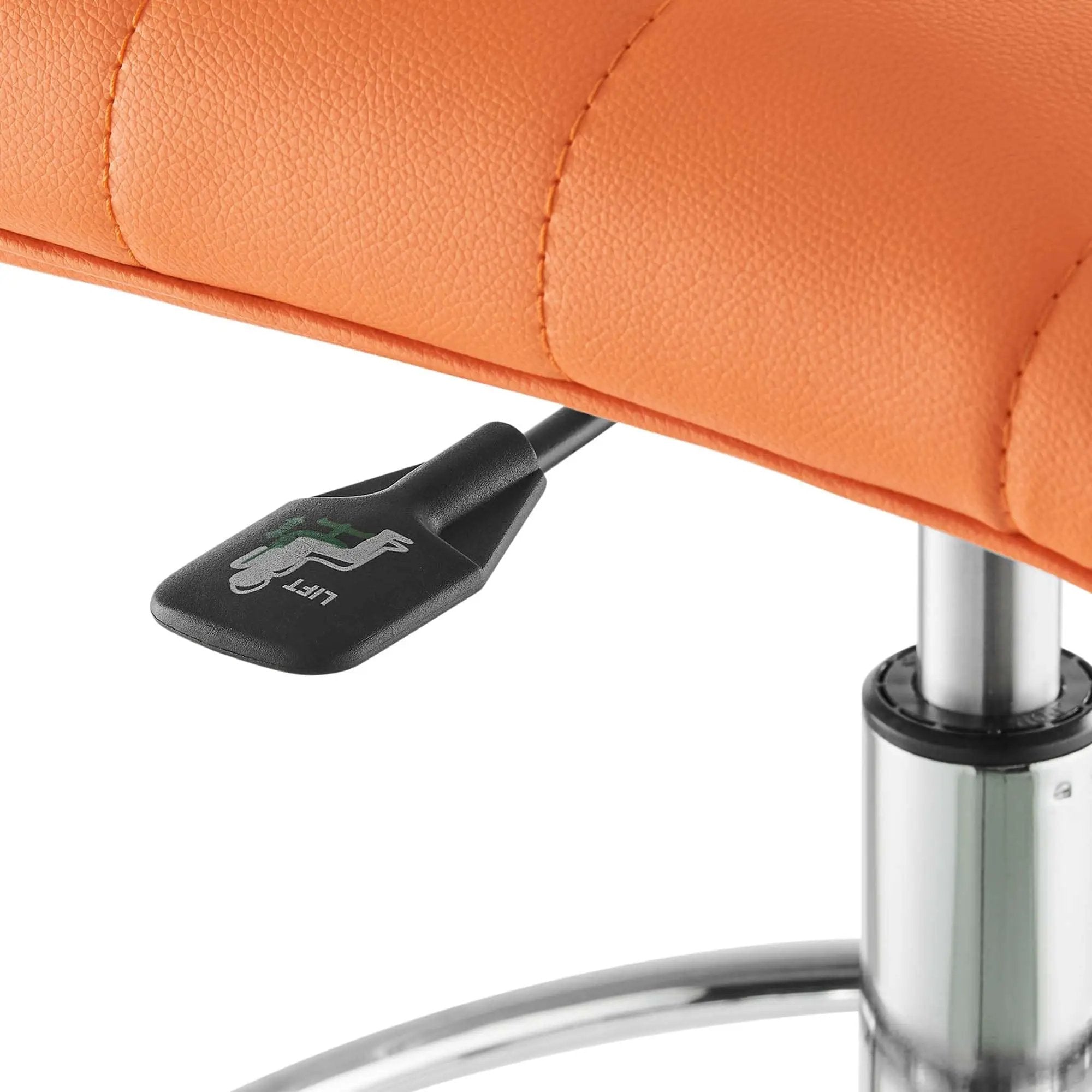 Drafting Chair Vegan Leather Armless Adjustable Stool
