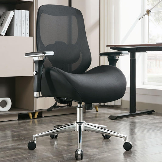 Big And Tall Office Chair With Wide Seat Cushion And Ergonomic Support For Heavy Adults - Platinum-Level Office Chairs