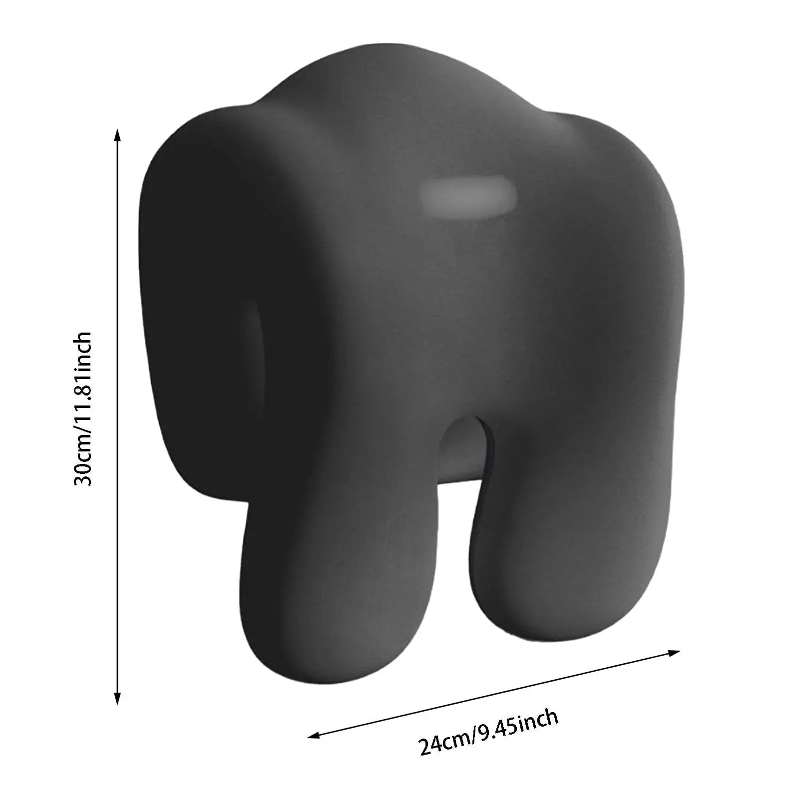 DUBF neck pillow memory foam headrest for travel and office chair, black, provides pressure relief and posture support