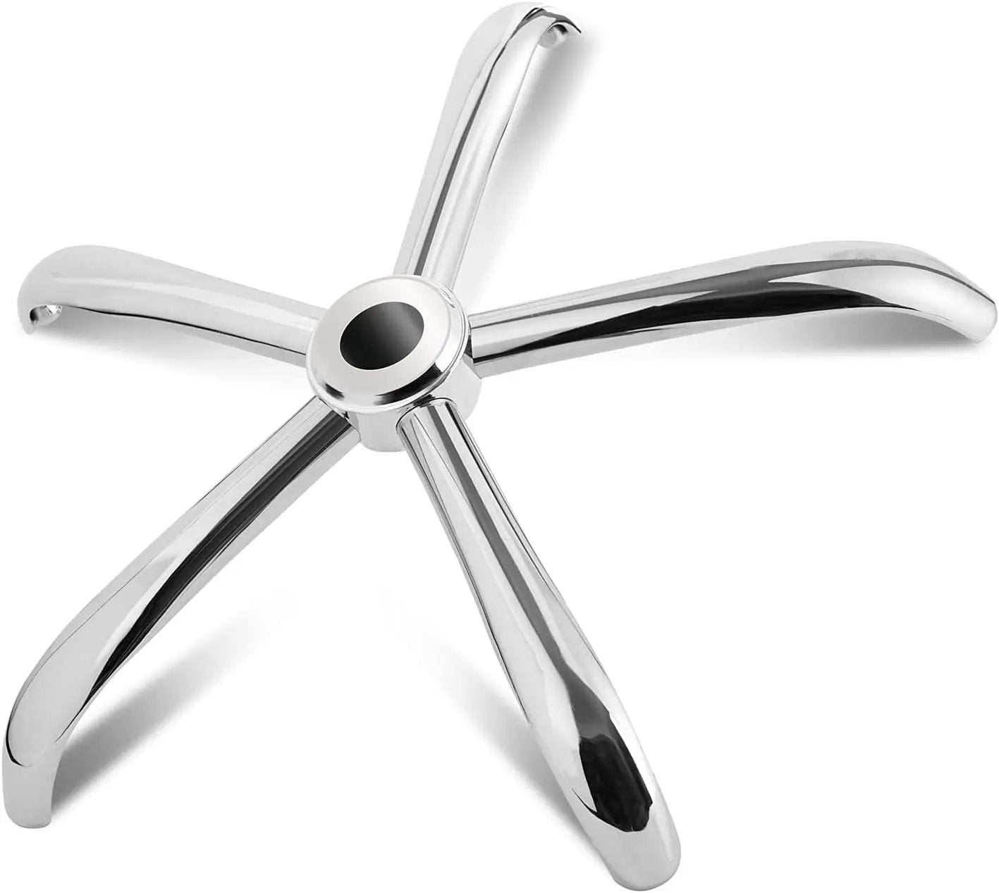 Mastery Mart chrome office chair base with four metal legs and central hub