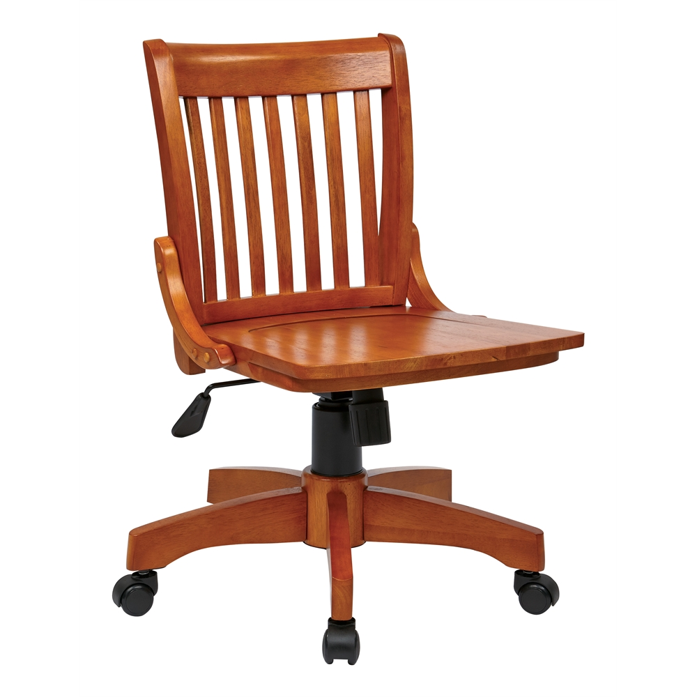 Deluxe Armless Wood Bankers Chair by Platinum-Level Office Chairs